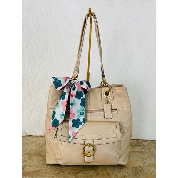 Coach penelope F18890 pearl pebble Leather large Satchel BAG PURSE shoulder bag - Picture 1 of 7